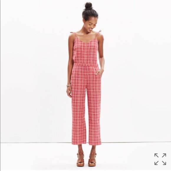 plaid jumpsuit outfit